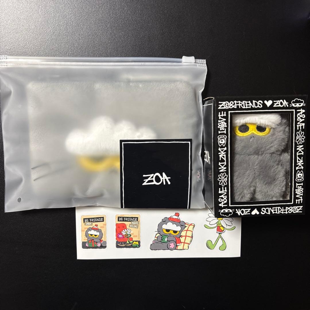 [USED] ZO&FRIENDS ZOA Plush Key Ring Multi-Pouch Sticker