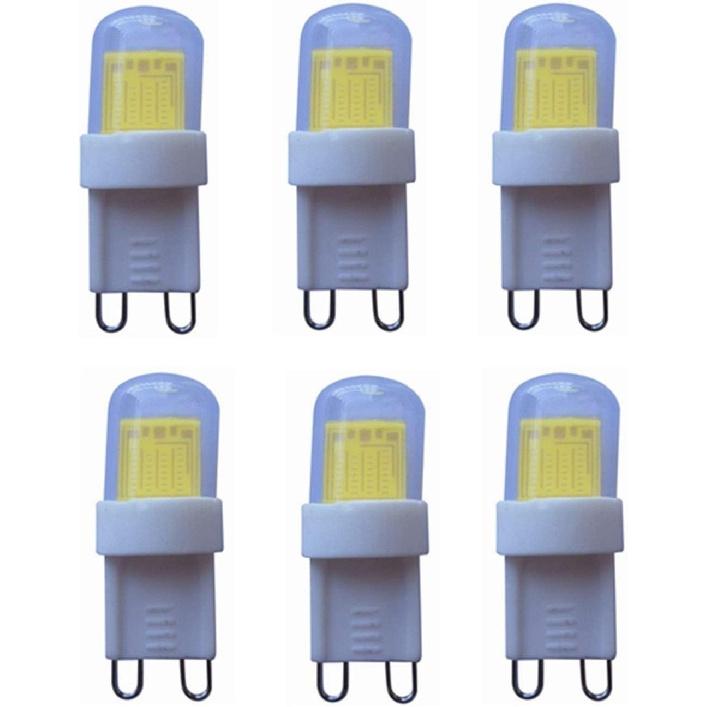 6-Pack 12V G9 LED Lamp 3W 250 Lumens, No Flickering and 3000k Warm White/Cool White 6000K Low Voltage G9 LED Bulbs, 360 ° Beam Angle, Not Dimmable