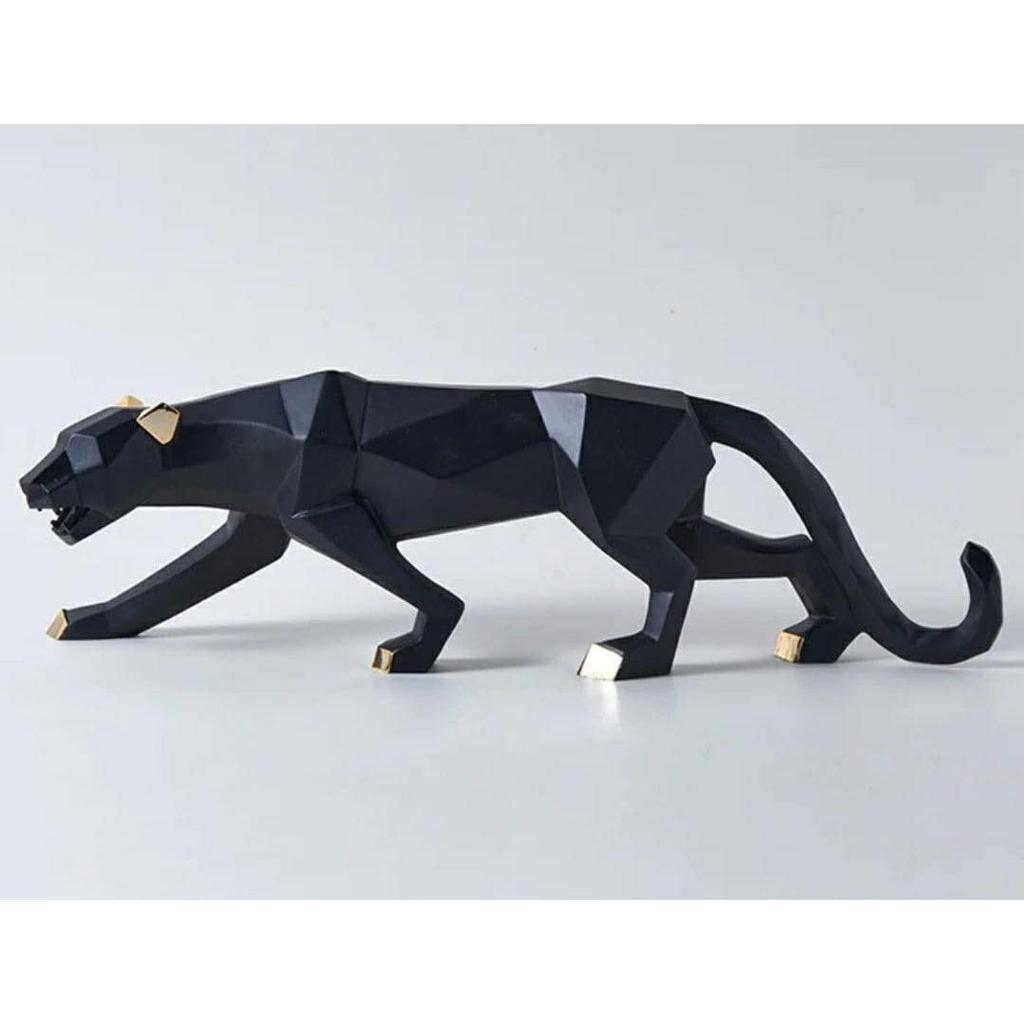 Resin Black Jaguar Showpiece For Home Decor/Black Panther Statue For Living Room Decor, Cheetah Showpiece Office Decor Item, Pack of 1