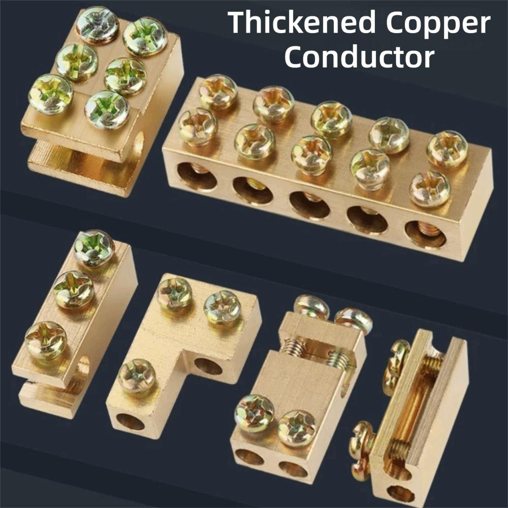 New Conductor Brass High Power Splitter Large Current Universal Quick Terminal Block Fast Connector Electrical