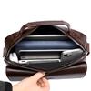 WEIXIER Men's Leather Crossbody Shoulder Bag Waterproof Messenger Briefcase Satchel Travel Bag Handbags Adjustable Strap