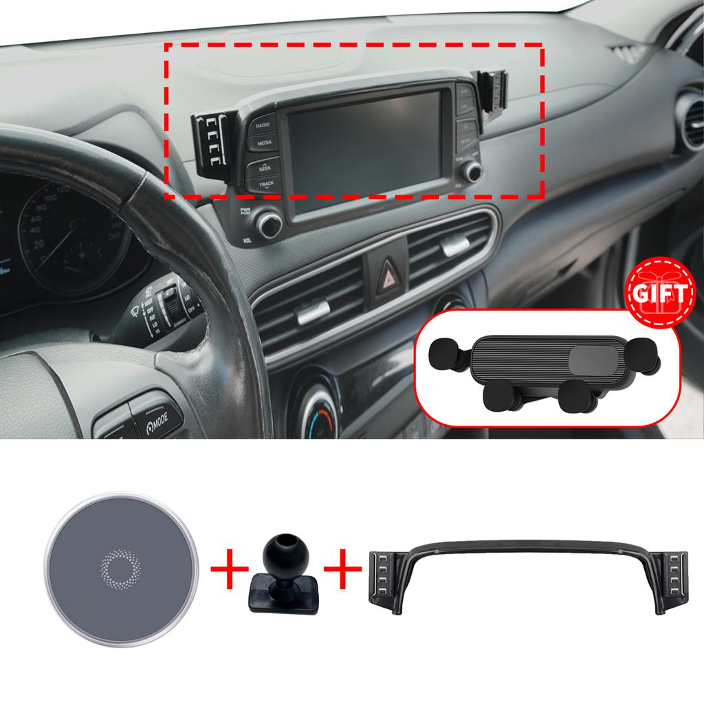 For Hyundai Kona 2017 2018 RHD LHD Integrated Screen Mount Phone Holder Mount Car Accessoires