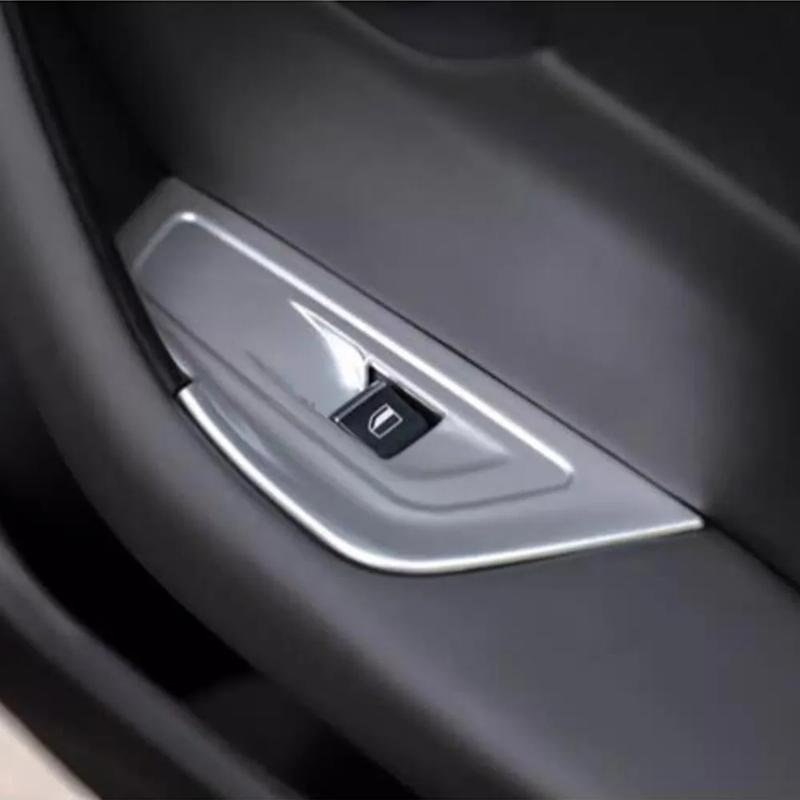 For Peugeot 508 GT    ABS Carbon Fiber Armrest Window Buttons Cover Glass Lift Adjust Switch Panel Trim Accessories