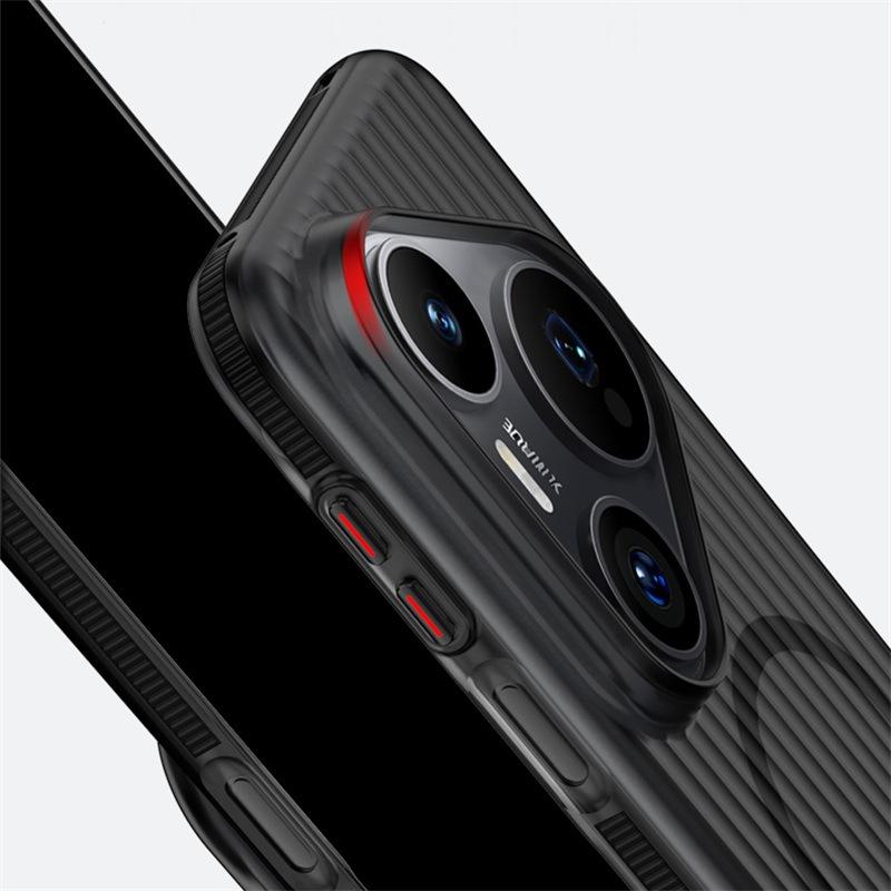 Applicable To Huawei Pura90Pro Mobile Phone Case Corrugated Grating Magnetic Anti-skid nova14Pro Anti-drop Protective Case