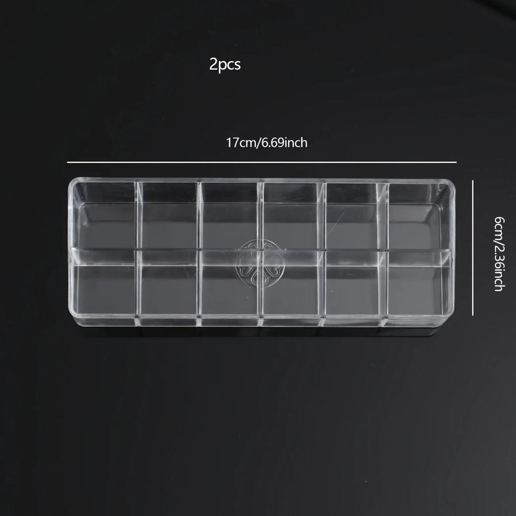 Clear 12 Grid Lipstick Stand Case Makeup Organizer Storage Box Lipstick Display Stand Holder Cosmetic Jewelry Organizer Box
