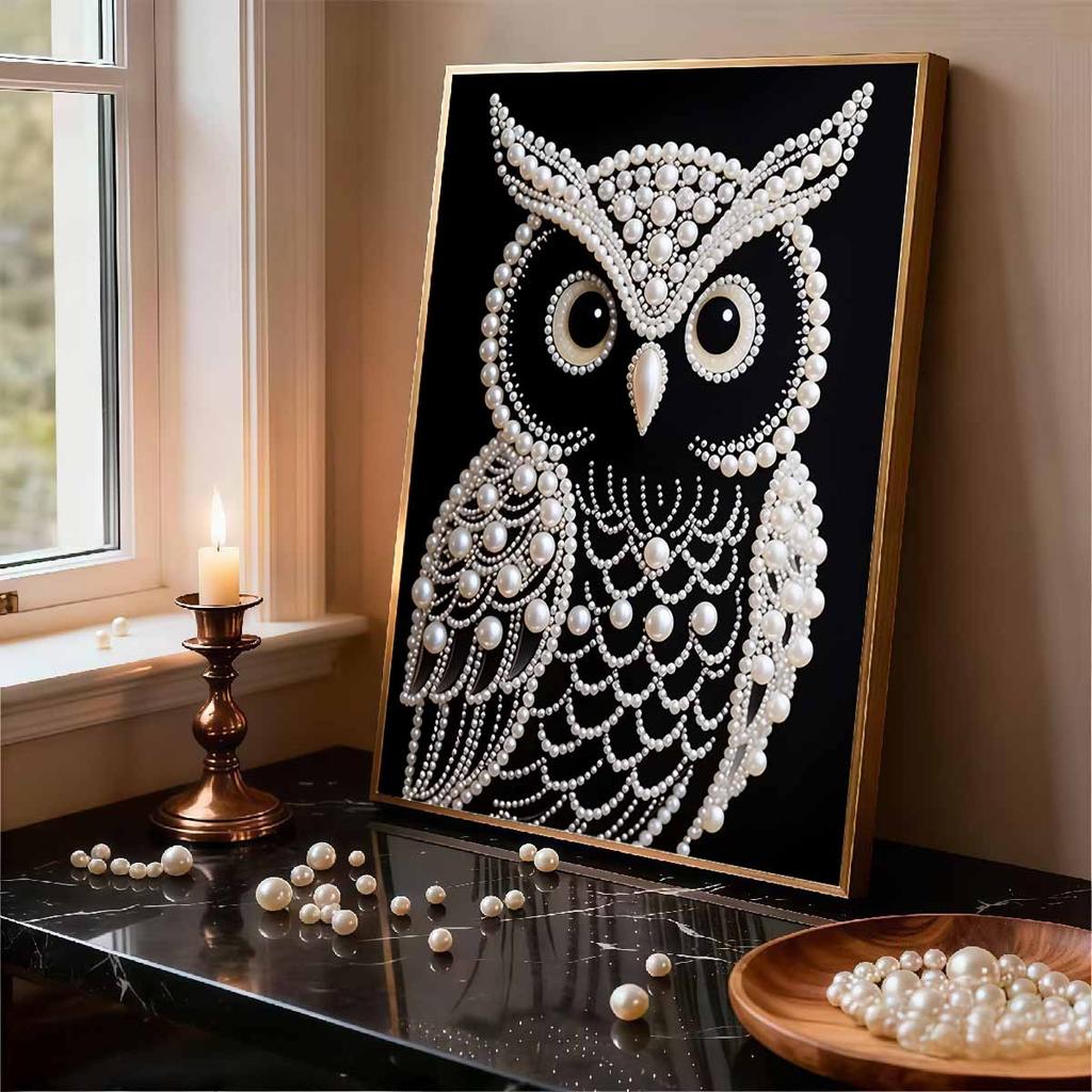 DIY Eule Diamantmalerei Kits Ohne Rahmen 35x45cm Edelstein Kunst Diamantmalerei Kits für Erwachsene/Anfänger Geschenkidee Hauswand Dekor