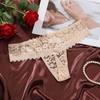 Low Waist Lace Flower Women Thong Underpants T-Back Panties Sheer Mesh Lace Briefs  Ladies