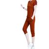 Women's Summer 2025 Cotton Sport Suit: Loose Short Sleeve Top & Cropped Pants Two-Piece Set