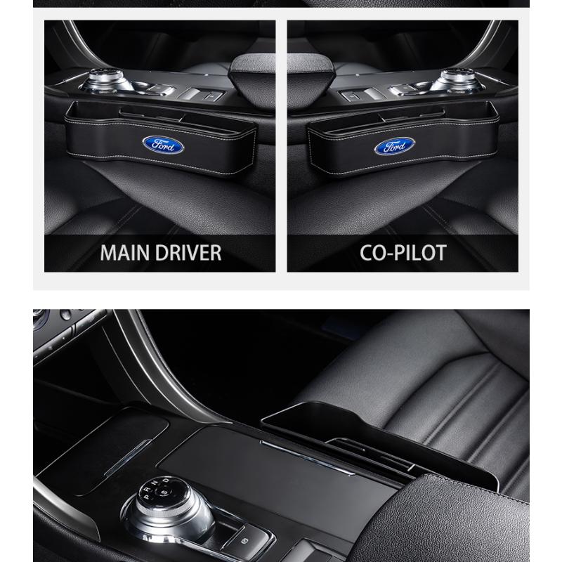 Organizér do mezery autosedačky Multifunkční úložný box Kapsa na pohár Pro Ford Focus Mk2 Mk3 Fiesta Ranger Mondeo S-MAX Kuga Mustang