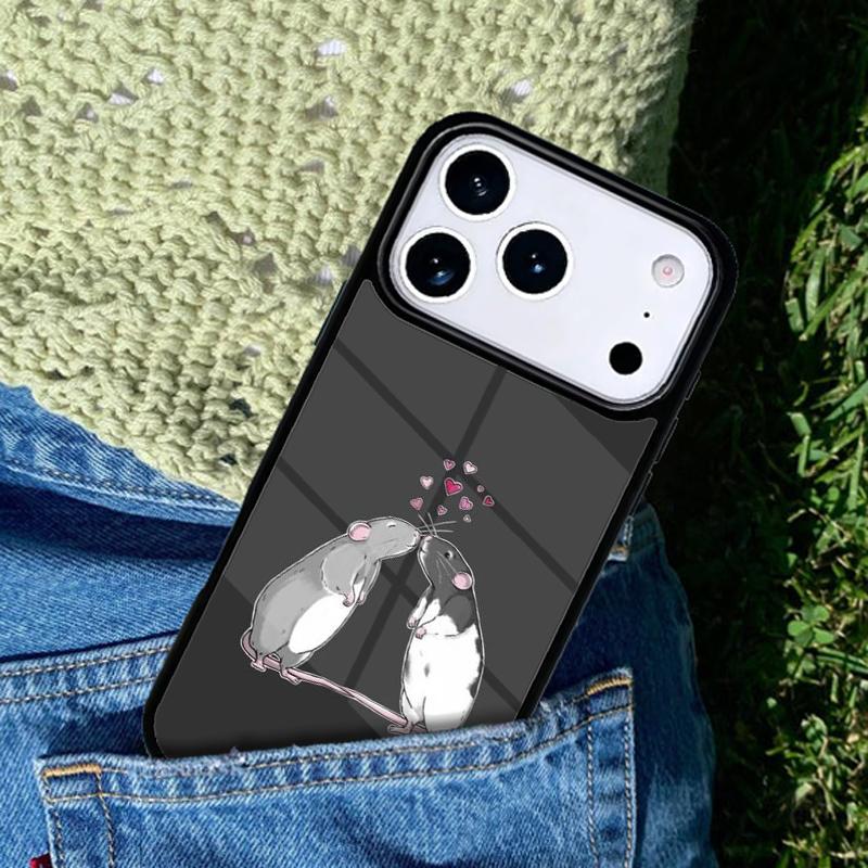 Cute Rattie Rats Phone Case Cover for IPhone 11 12 13 14 15 16e 17 Pro Max Coque for IPhone 17 Air
