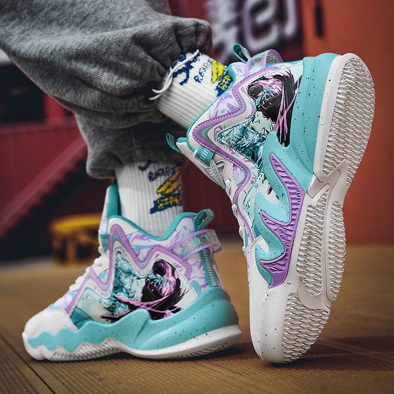 Practical Basketball Shoes for Boys, Junior High School Students, Older Children, Outdoor Cement Sports, Running Shoes, Mesh Men's Shoes, Student Shoe