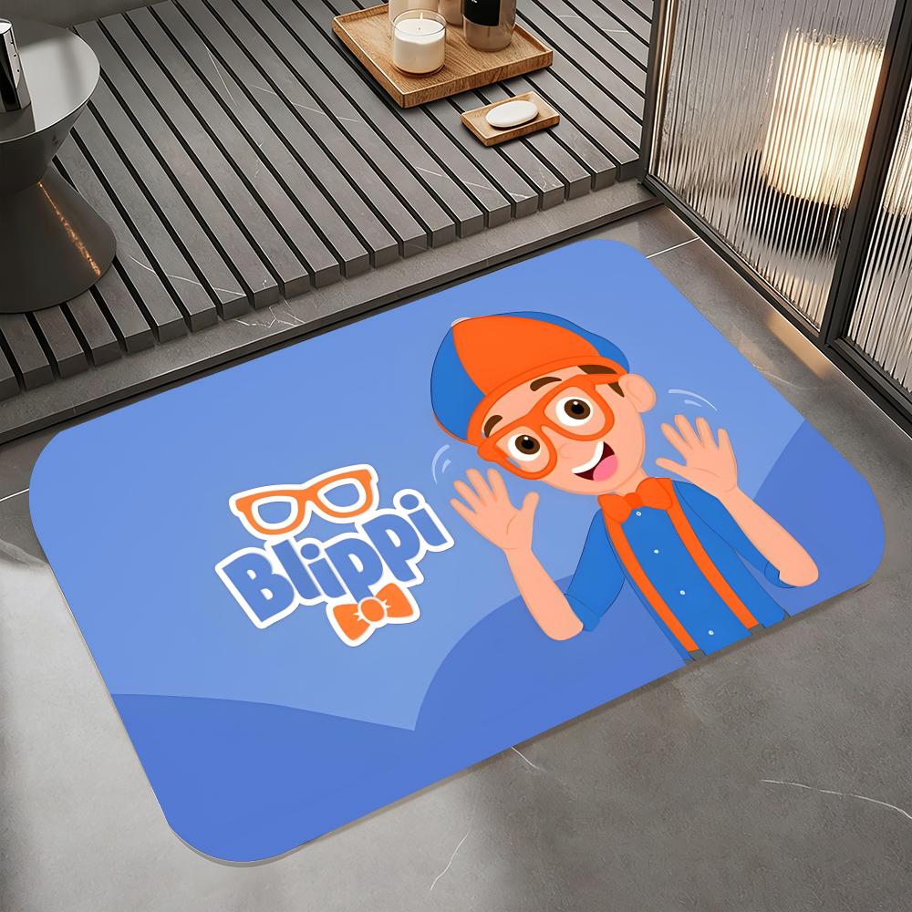 Show B-Blippi Floor Mat Diatomite Bath Mat, Quick Dry Absorbent Non-Slip Door Mat