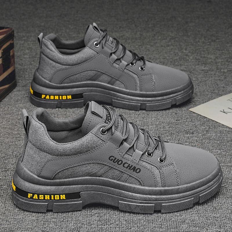 

Модные весенне-осенние повседневные кеды с нескользящей износостойкой подошвой, простые, удобные, легкие, модные мужские туфли 44 серый