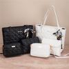 Three Piece Minimalist Tote Bag, New Trendy Decoration Bag Embroidered With Fashionable Letters, Long Label Women's Bag, Single Shoulder Tote Bag