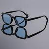 1Pc Fashionable Men's Sunglasses, Retro Stylish Trendy Rectangular Frame Glasses, Driving and Commuting, Seaside Vacation