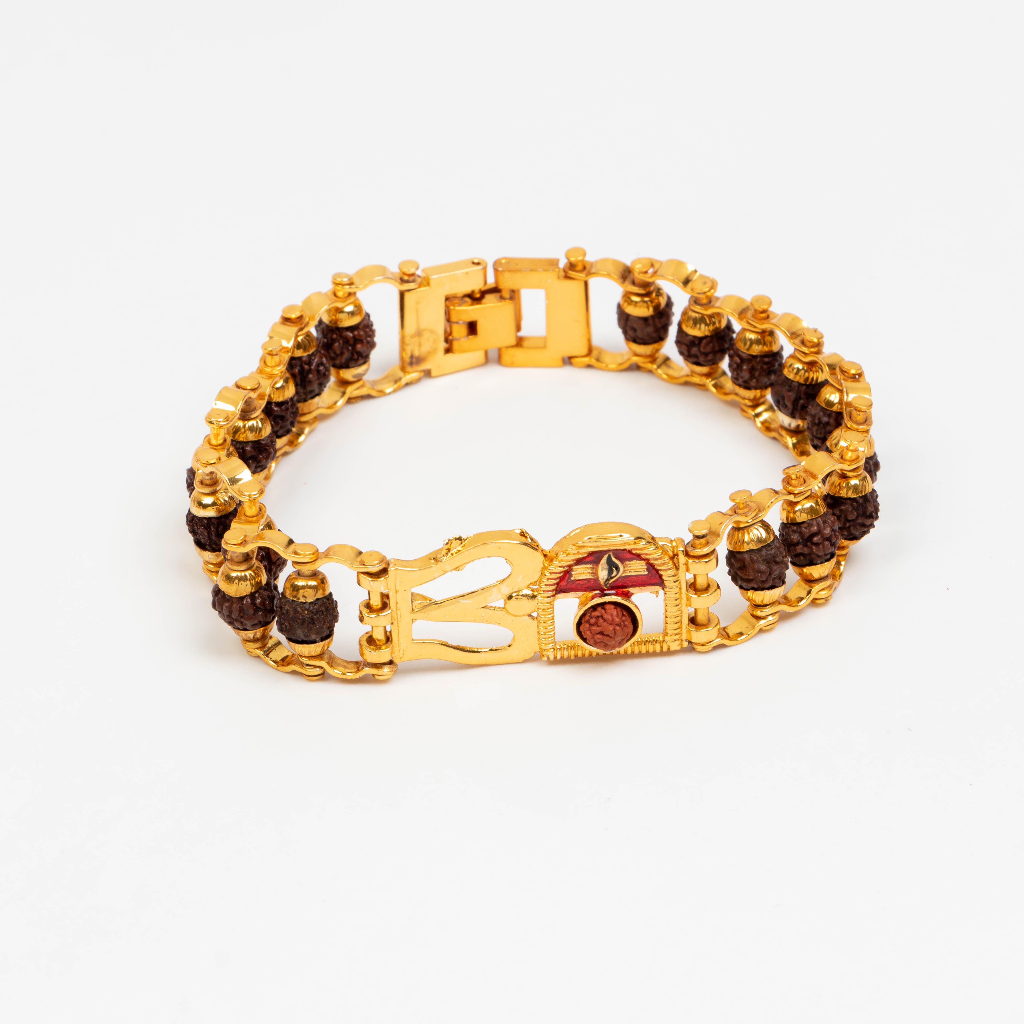 

Браслет з намистин рудракші ручної роботи ОМ – Духовне зцілення Медитація Йога Ювелірні вироби для Чоловіків і Жінок коричневий