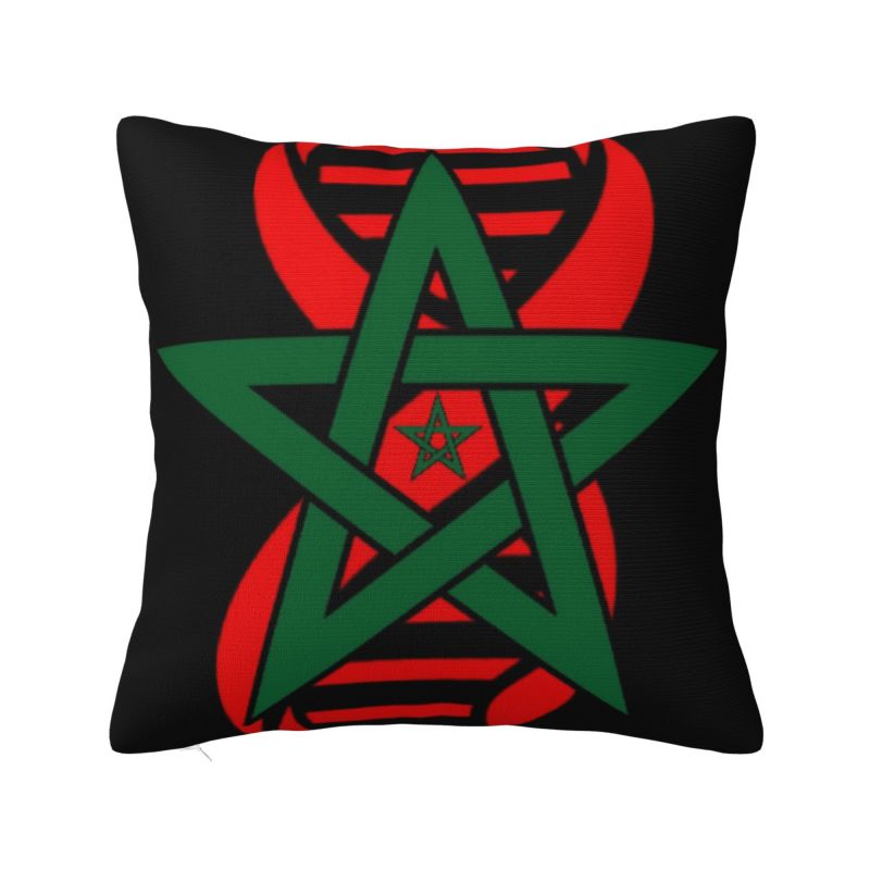 Custom Moroccan Atlas Lions Morocco Flag Pillow Home Decorative Nordic Cushions for Sofa Square Pillowcase
