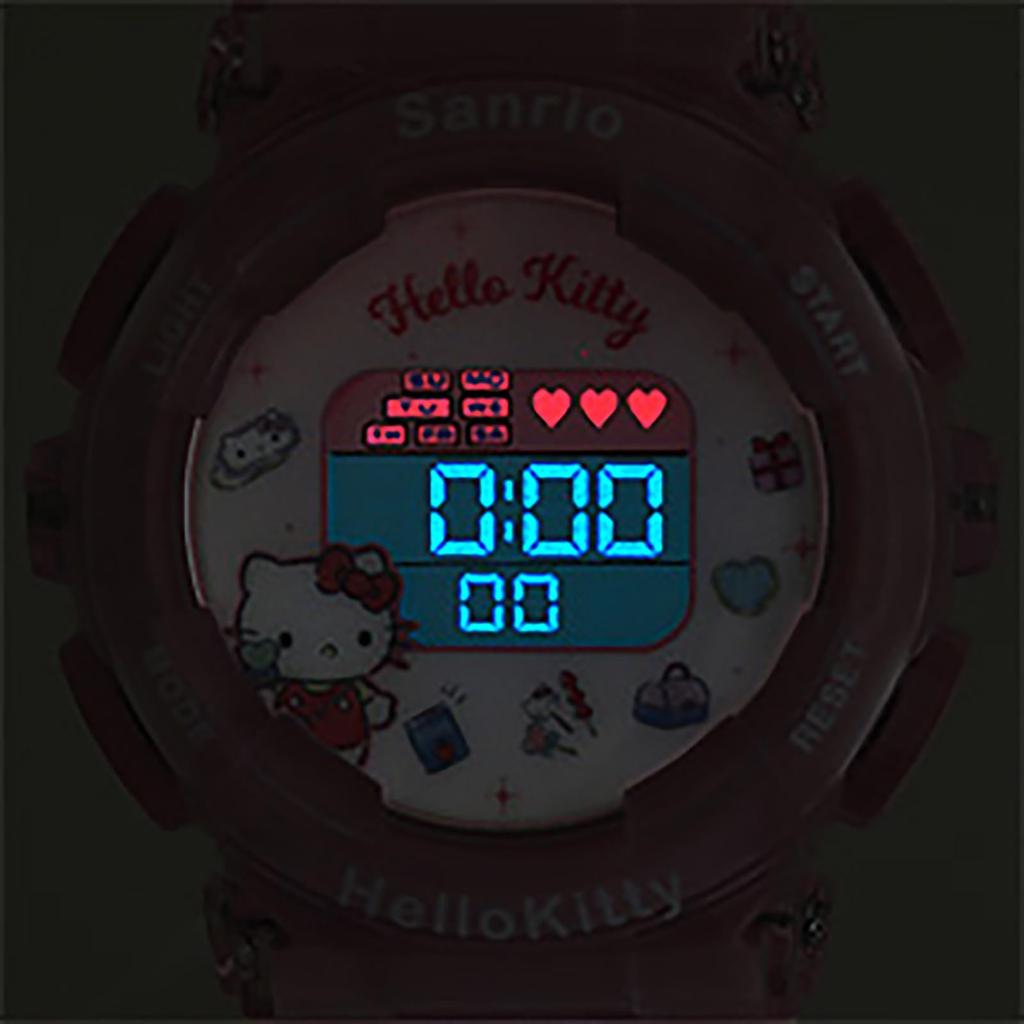 Flamme Sanrio Hello Kitty Digitale Uhr mit Hintergrundbeleuchtung und Weckfunktion Mädchen Rosa [Sun Co., Ltd.] J-Axis CR3C0003-KT
