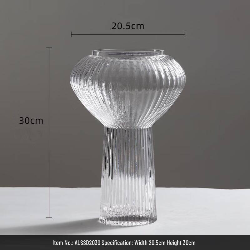 Modern Transparent Glass Decorative Vase