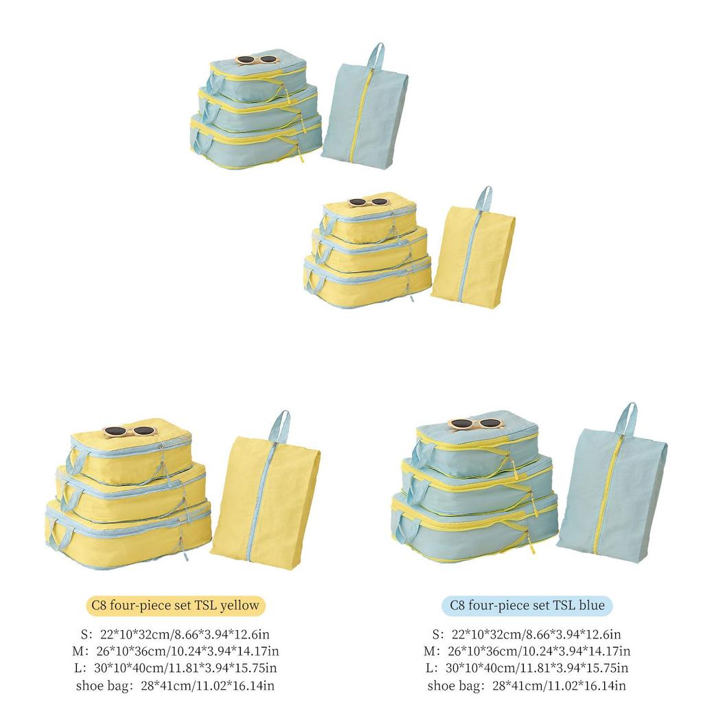 Travel Organizer Set With Waterproof Compression Bags For Luggage Packing Efficiency