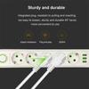 2m Extension Cord EU Plug Socket 3 USB Ports AC Outlet Multiprise Power Strip  Office Power Supply