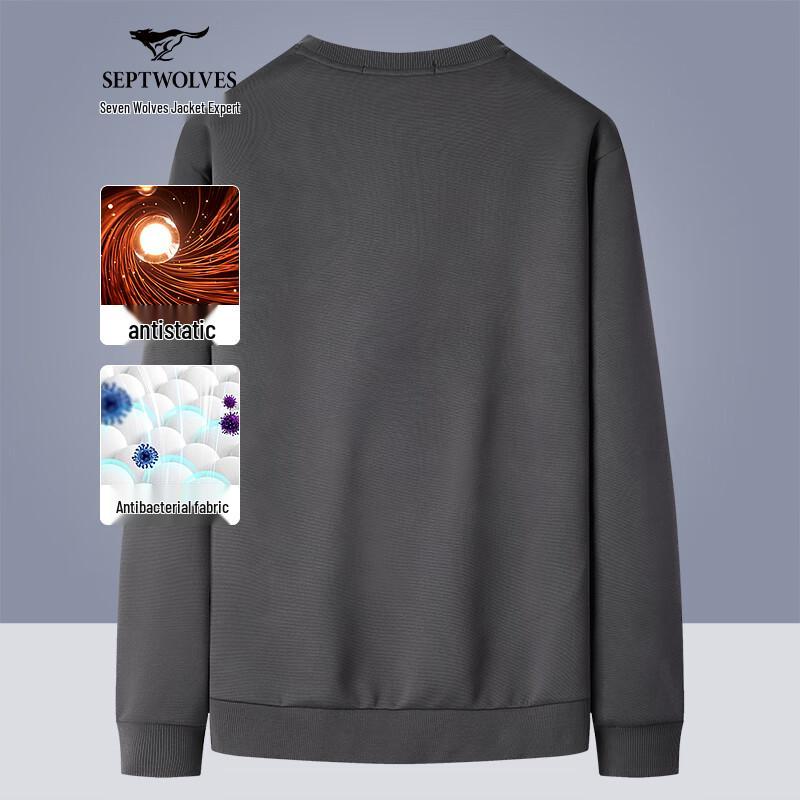 Qipilang Men s 7A Antibacterial Long-Sleeve Casual T-Shirt XXL