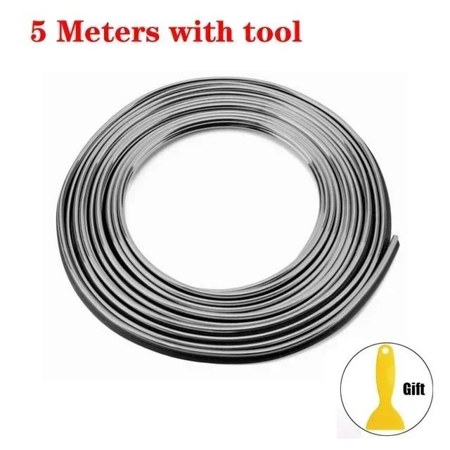 5M Interior Car Moulding Trim Strips DIY Flexible Anti Scratch Lines 5m Decoration Strip Dashboard Car-styling Accessories