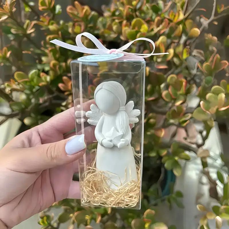 Stereoscopic 3D Angel Candle Mold with Wings Praying Angel Holding Love Holding Star Angel Plaster Silicone Moulds Ornaments