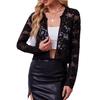 2025 Autumn/Winter Women's Elegant Long-Sleeve Lace Cardigan