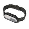 Uhrarmband Einfach Verstellbar Vollschutz Edelstahl Ersatzarmband für Mi Band 7 Schwarz