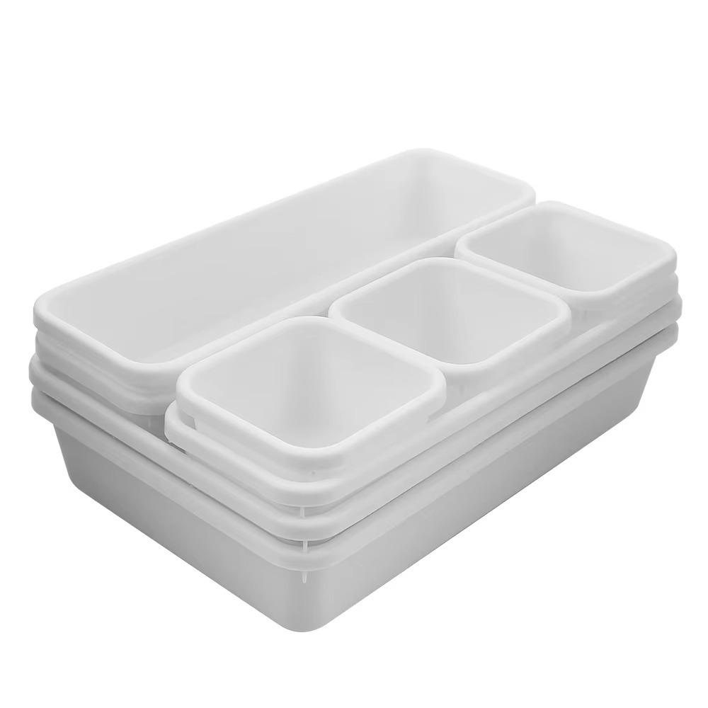 8PCS/SET Large Capacity Drawer Organizer Boxes Plastic Sundries Divider Holder Bathroom