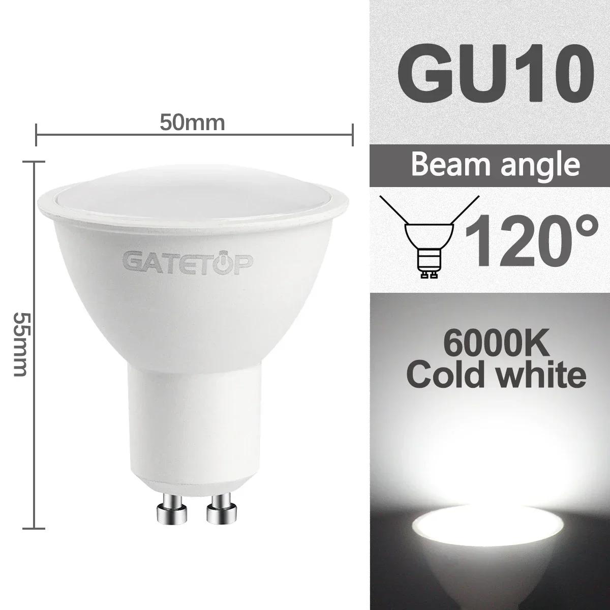 

3pcs GU10 Spotlight No Fliker 5W 6W 7W 8W 9W LED Bulb GU10 AC220V 120V Replace 50w halogen lamp for home Lighting derection 3w&AC220-240V