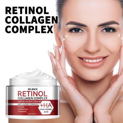 Creme antirrugas de retinol, creme antienvelhecimento, firmador, lifting, desbotamento de linhas finas, creme facial, hidratante, nutrição, cuidados com a pele