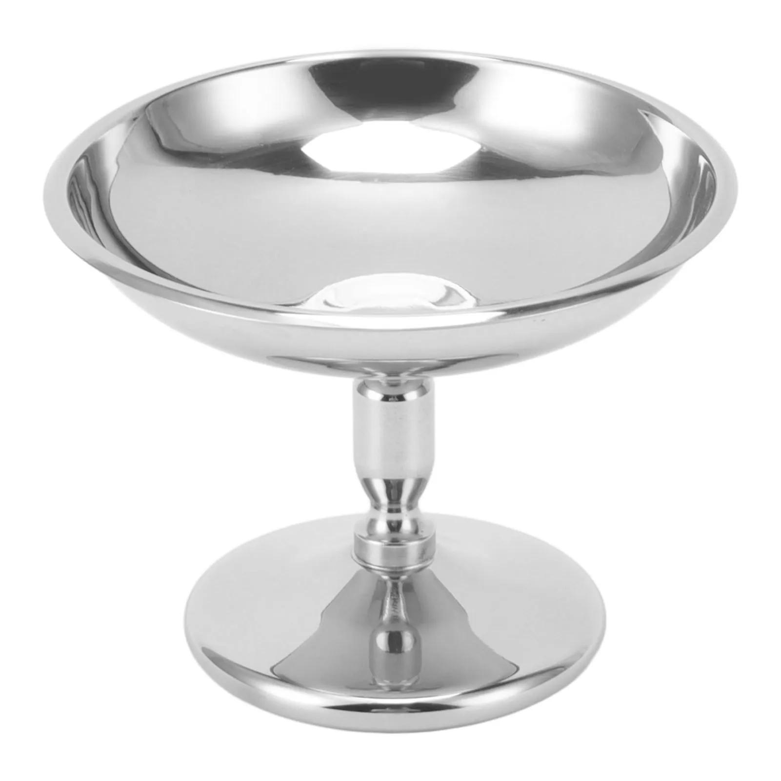 

Десертная кружка из нержавеющей стали 304, винтажная прочная чашка для пудинга, молочного желе, мороженого, миска для салата, десертная тарелка для фруктов, блюдо для закусок серебряный