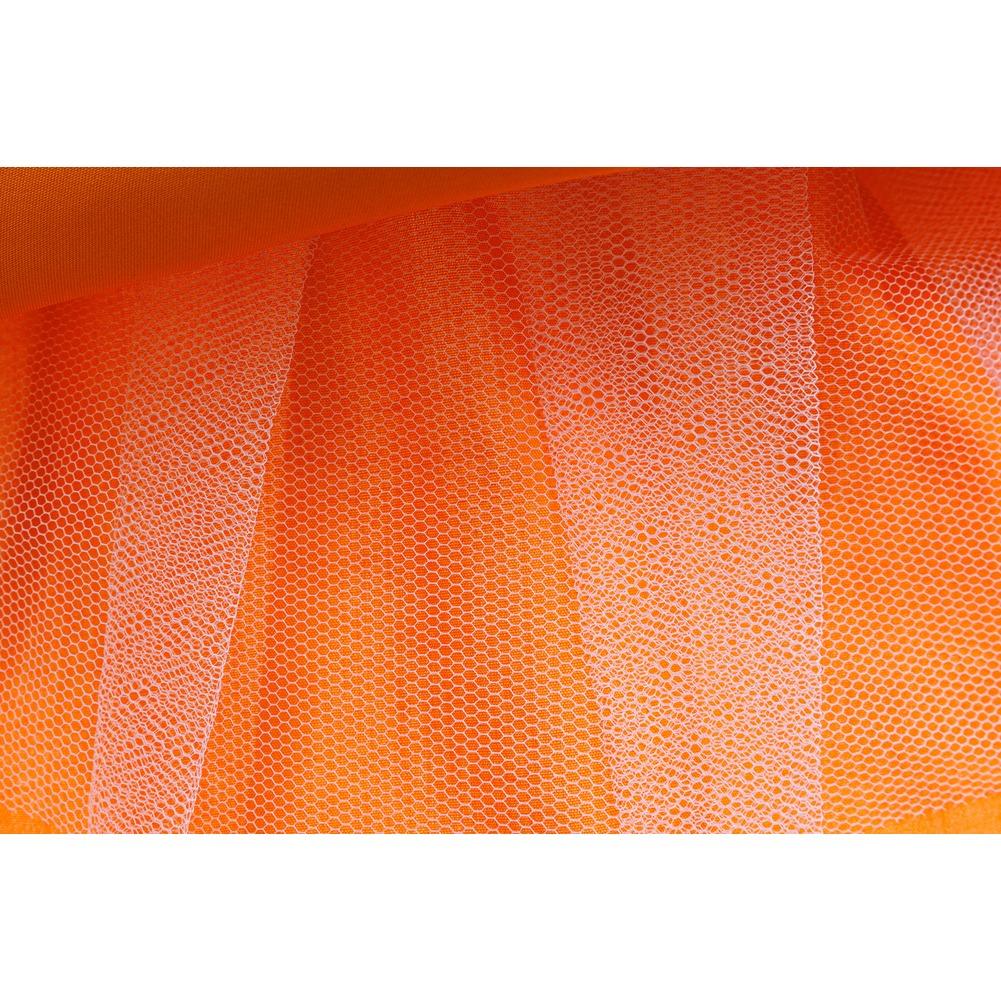 Girls Princess Dress Halloween Costume Cosplay Witch Dress Bubble Sleeve Pumpkin Mesh Tutu Children Princess Dress Mesh Skirt