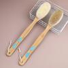 Wet Dry Double Sided Bath Brush Long Handle Boar Bristle Soft Skin Exfoliating Shower Body Brush Back Scrubber