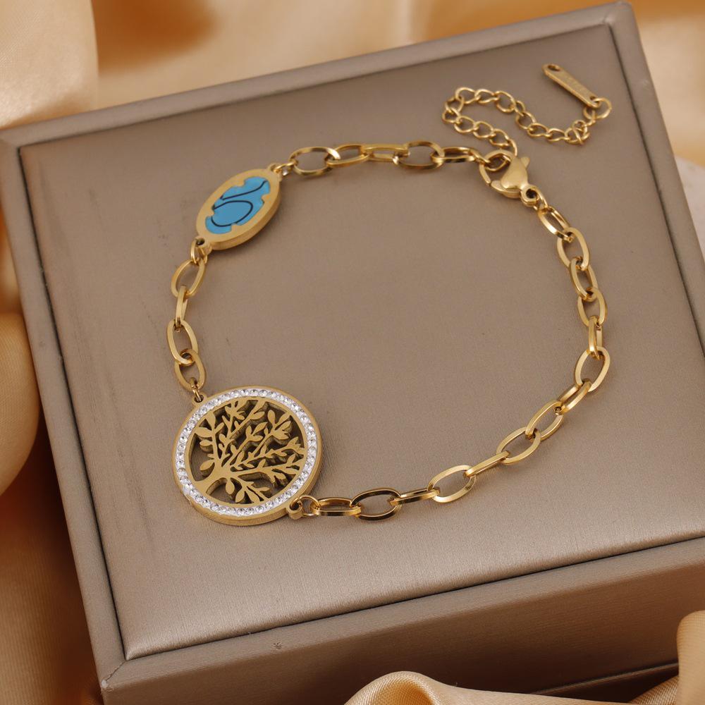 18K Gold Plated Titanium Steel Bracelet - Colorfast, Stylish, and Versatile Stainless Steel Jewelry