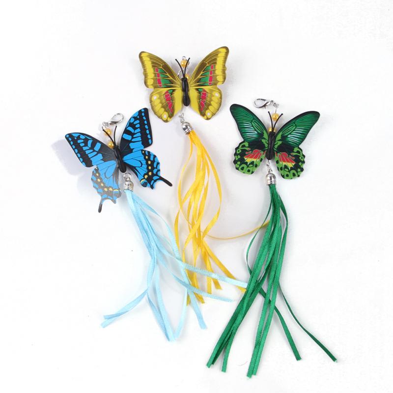 11pcs/set Feather Cat Toys Colorful Feather Cat Teaser Exerciser Cat Wand Interactive Tools