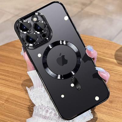 Vergoldung Für Magsafe Magnetische Handyhülle Für iPhone 16 15 14 13 12 11 Pro Max 16 Plus Kabelloses Laden Mit Objektivschutzhülle