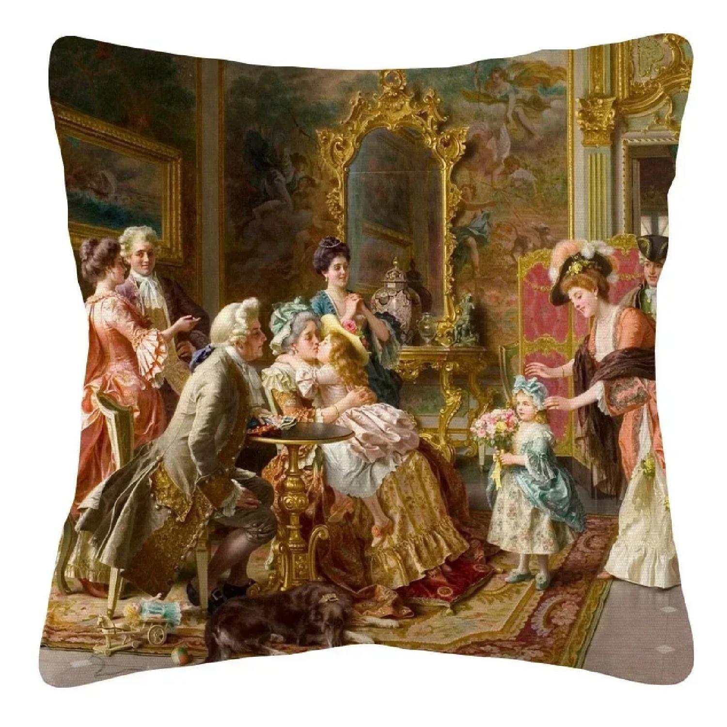 

European Victorian Royal Court Ladies Women Cushion Pillow Case,(2) 66x66cm