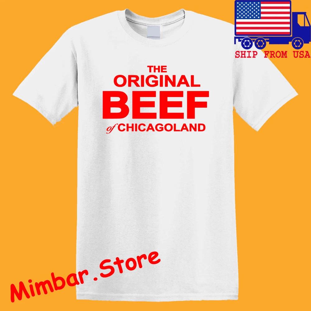The Original Beef Of Chicagoland Men s White Size S-5XL S