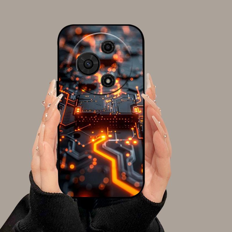 For TCL 605 T517D Case Cute Cartoon Painted Soft Silicone Cover for TCL 60 SE TCL605 60SE Luxury Shockproof Bumper Fundas Cases