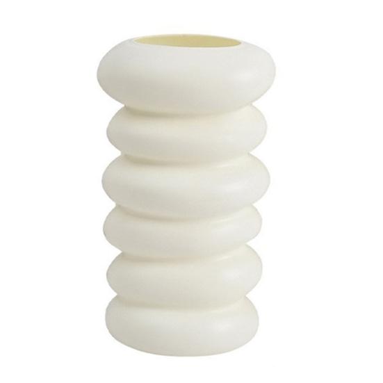 White Faux Ceramic Vase Minimalist Modern Small Flower Vase for Pampas Grass