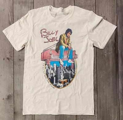 Vintage Billy Joel 1976 New York State Of Mind T-shirt, maat S-4XL