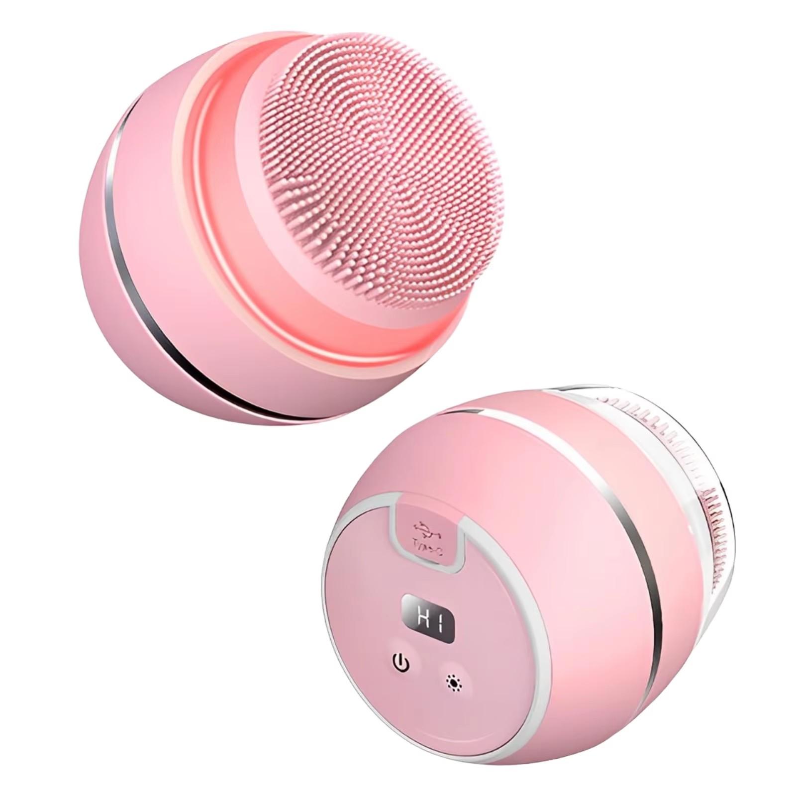 Silicone Facial Cleansing Brush - Sonic Electric Face Scrubber Waterproof Rechargeable Skin Exfoliating Massager Tool Rechargeable