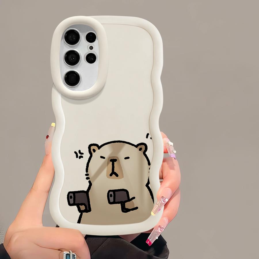 Cartoon Cute Capybara Soft Phone Cover Case for Samsung Galaxy S23 Plus S25 A25 S21 S20 FE S24 S22 Ultra A26 A35 A36 A54 A55 A34