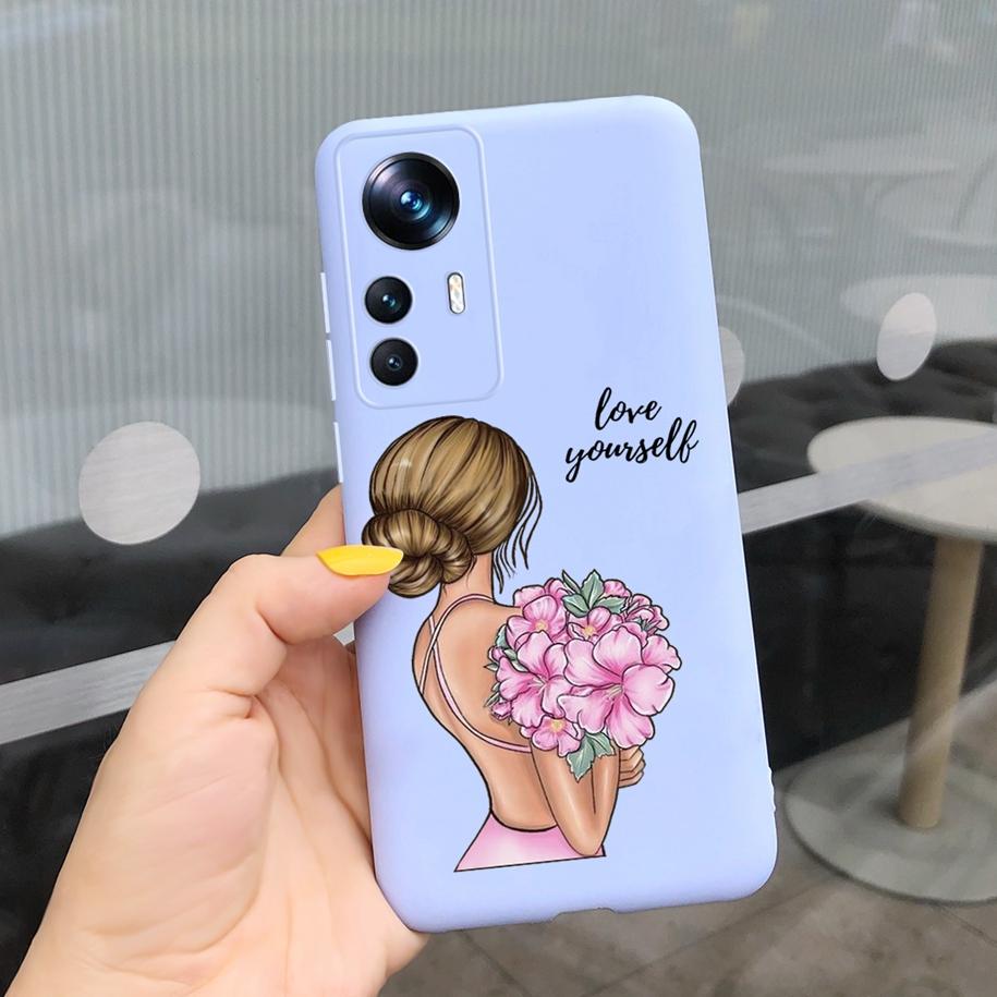 For Xiaomi 12T Pro Case 2022 Cute Sunflower Pretty Girls Cover Silicone Soft Phone Case For Xiaomi Mi12T Mi 12T Pro Cover Bumper
