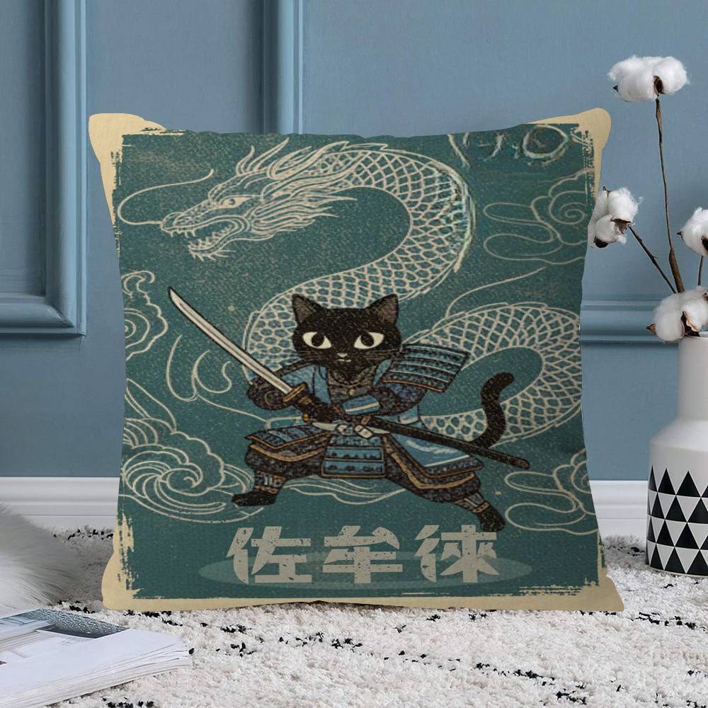 

Japanese Contemporary Tokyo Art Pillow Gift Home Office Decoration Bedroom Sofa Car Cushion Cover case x 30x30 cm