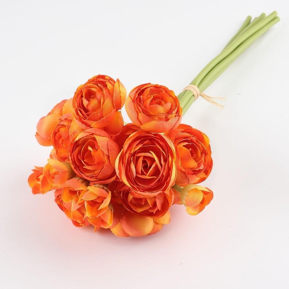 Fashion 28cm Length Artificial Camellia Bouquet Lotus Silk Flower Bouquet Fake Handmade Craft Wedding Bouquet Home Decoration