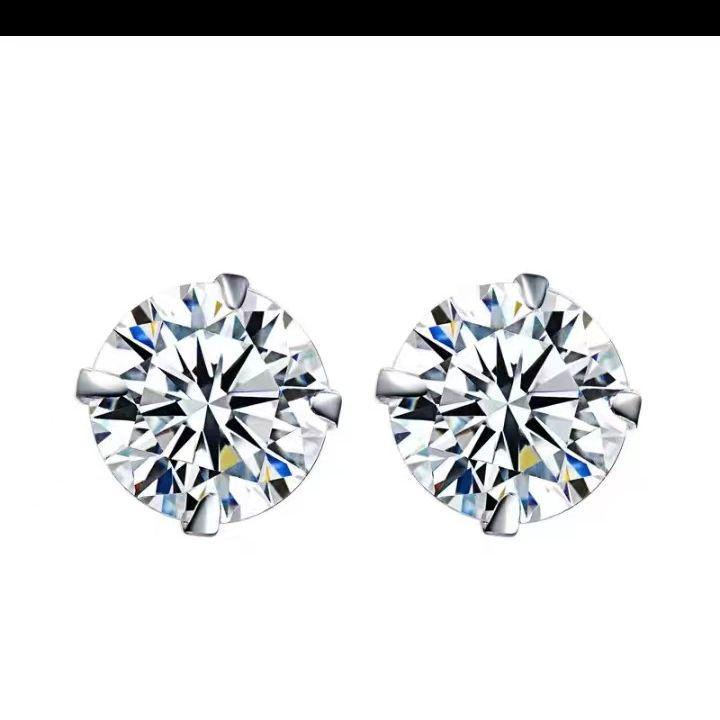 925 Sterling Silber Zirkon Vielseitige Steckerohrringe